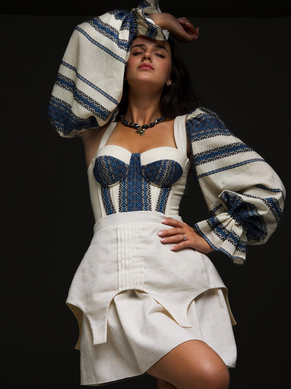 Printed Corset Suit