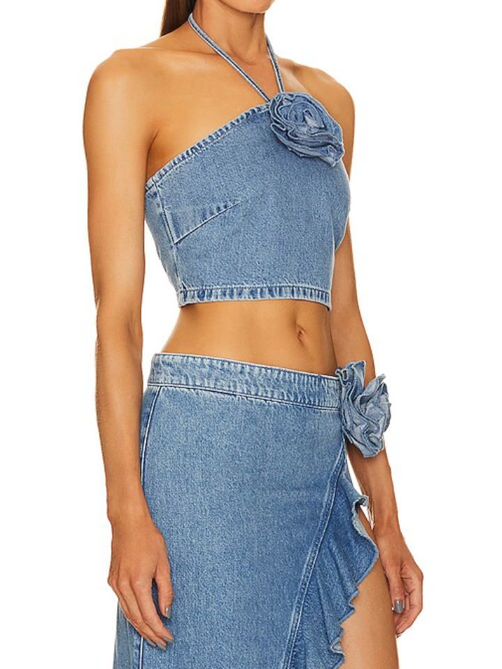 Rose Denim Suit