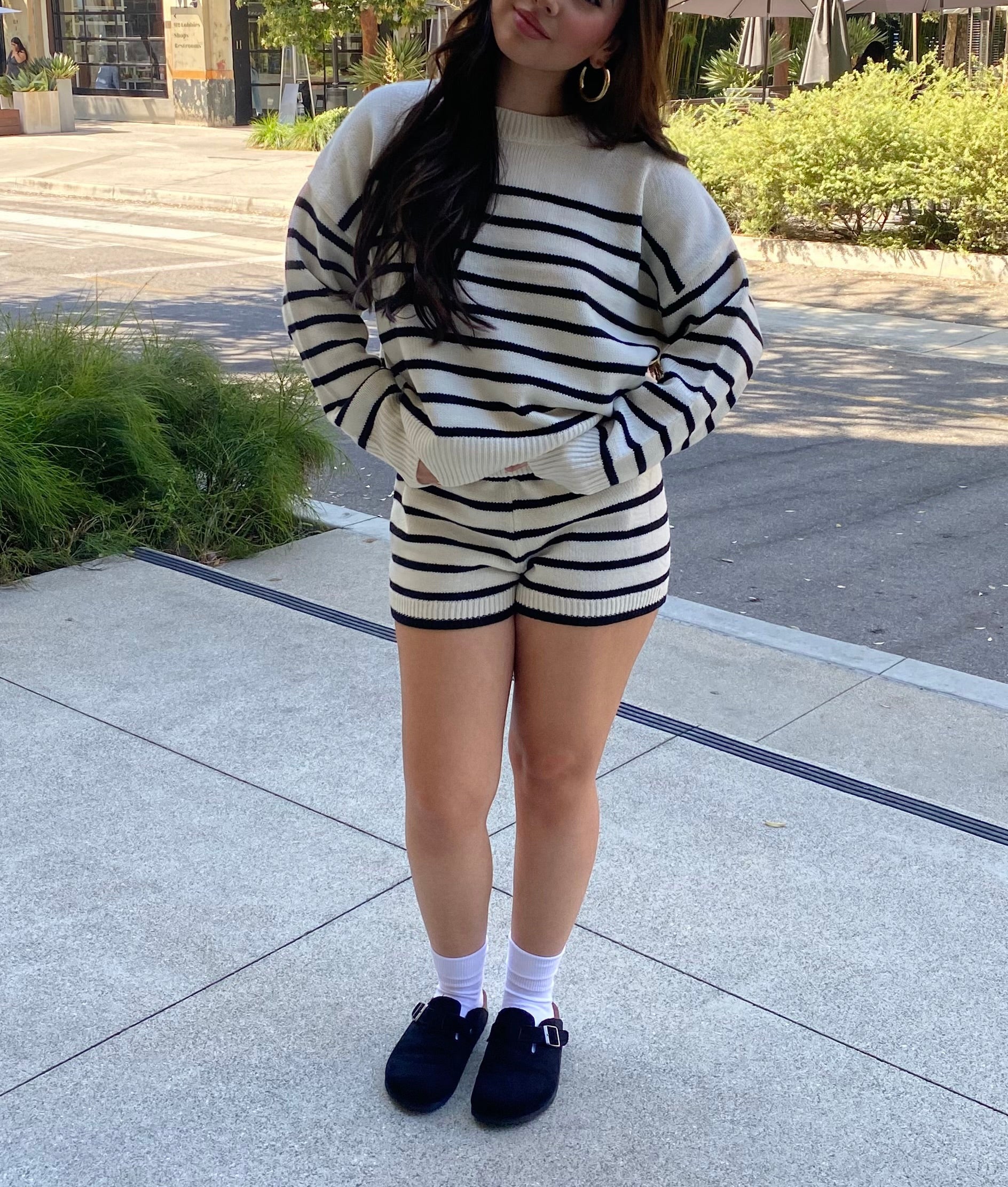 Sweater Top And Short Set