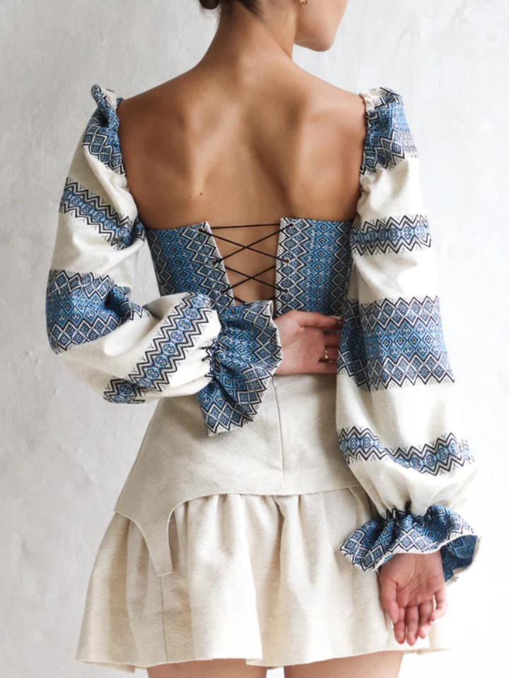 Printed Corset Suit