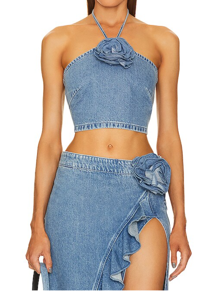 Rose Denim Suit