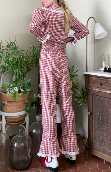 Women's Casual Plaid Suit