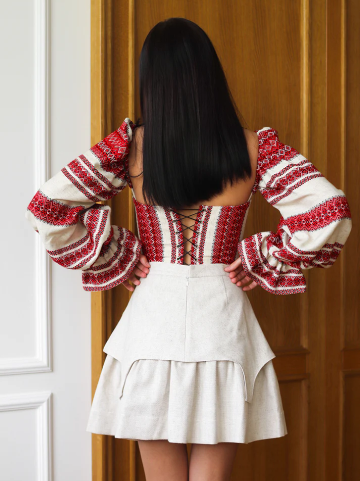 Printed Corset Suit